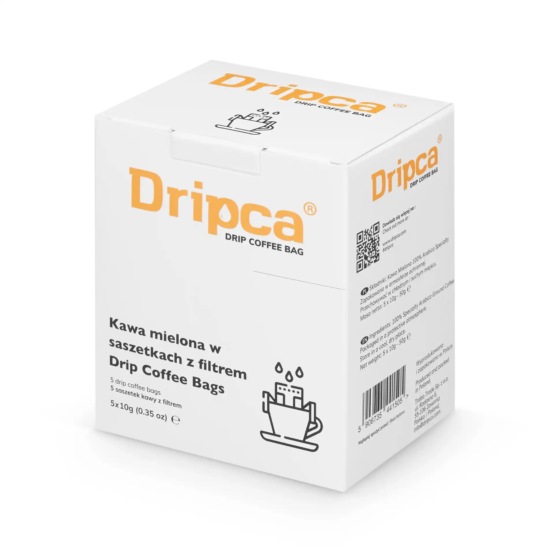 Dripca Speciality Coffee Kawa mielona w saszetkach z filtrem